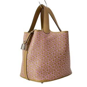 Hermès Picotin Lock PM Lucky Daisy Handbag Chai Rose White